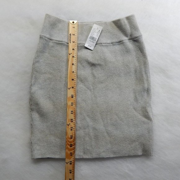 PacSun Womens Mini Pencil Knit Skirt Pull On Style  Grey  Size L - Picture 4 of 8
